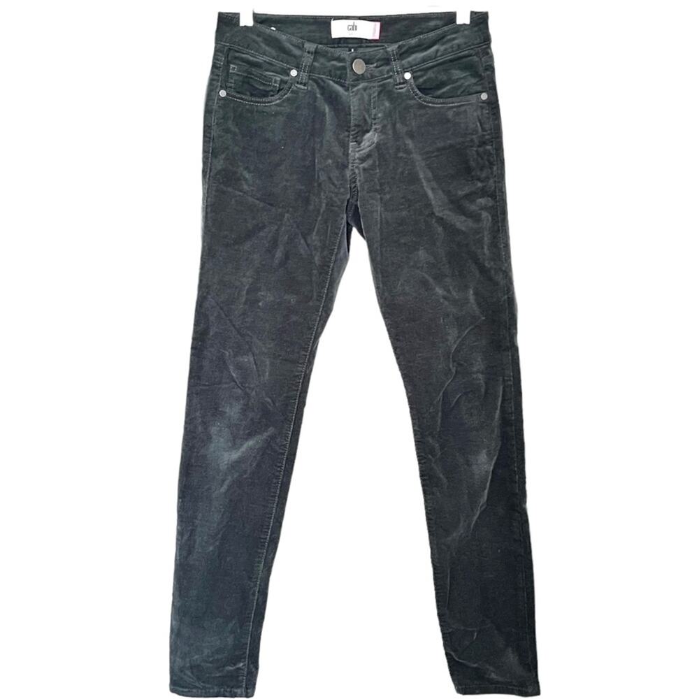Cabi forest green corduroy skinny stretch jeans size 2